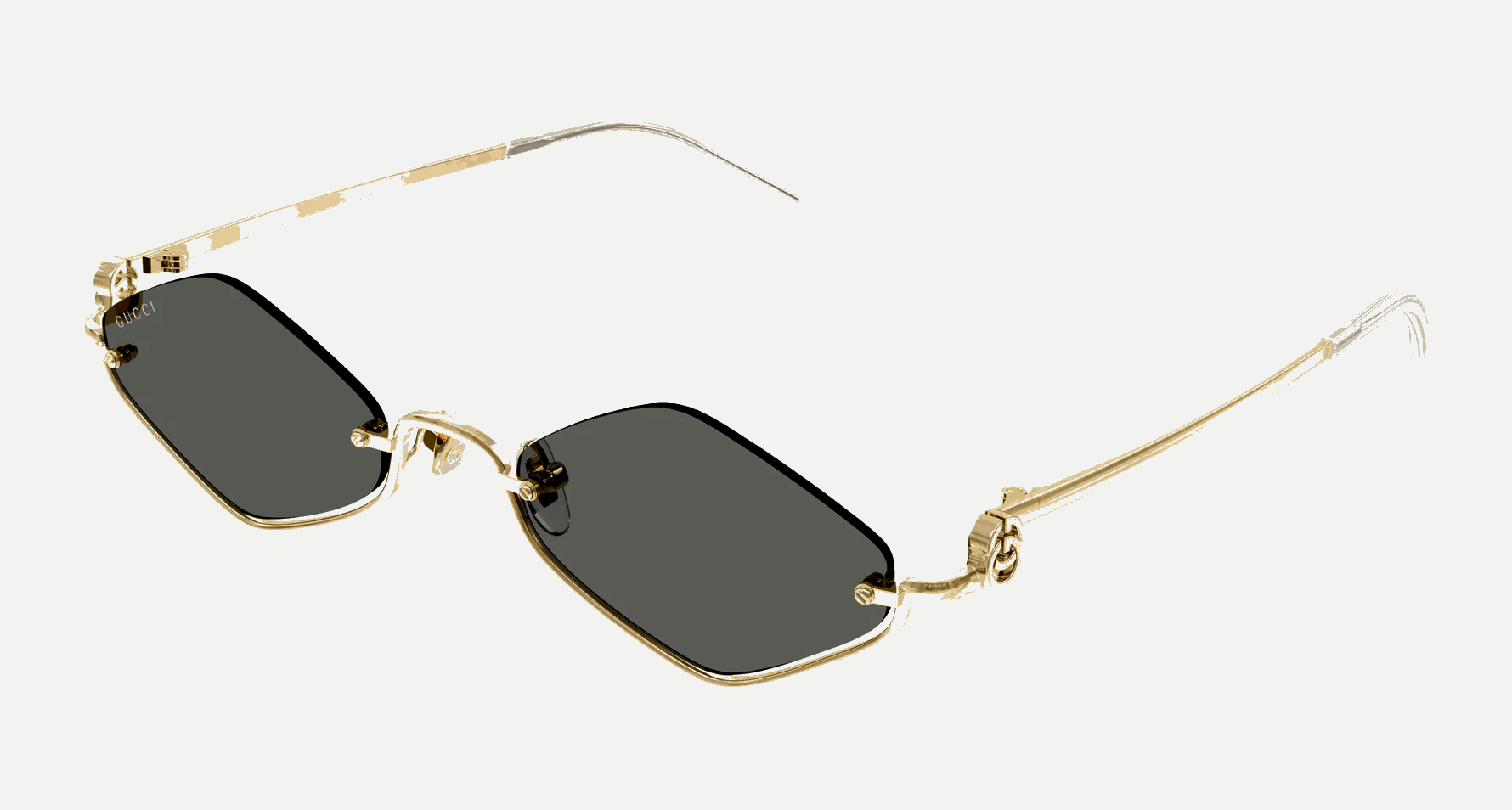 Gucci GG1604S 001 - Gold/Grey Diamond, Women's Sunglasses