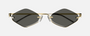 Gucci GG1604S 001 - Gold/Grey Diamond, Women's Sunglasses
