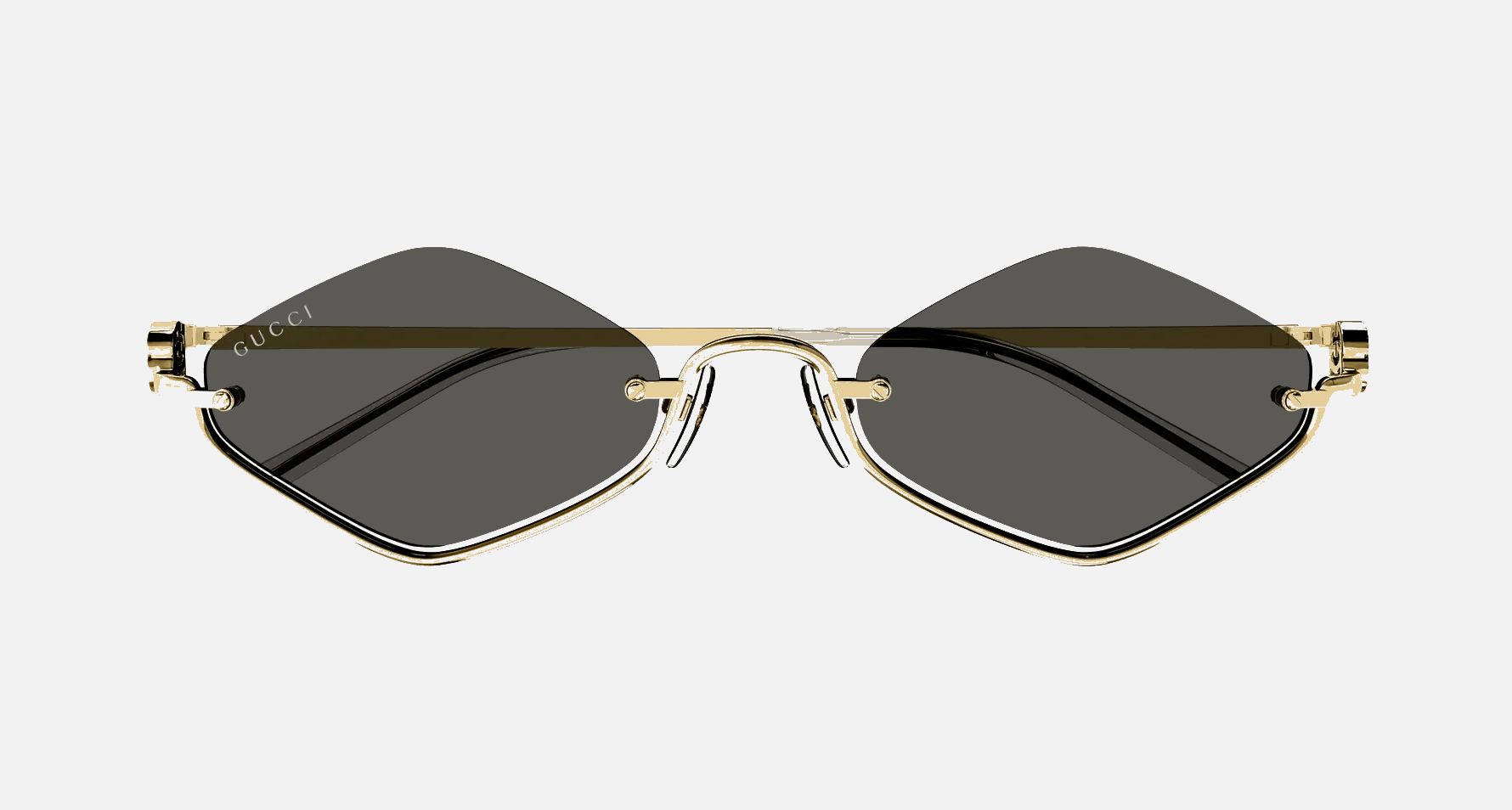Gucci GG1604S 001 - Gold/Grey Diamond, Women's Sunglasses