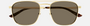Gucci GG1881S 002 - Gold/Brown Aviator, Men's Sunglasses, Pilot