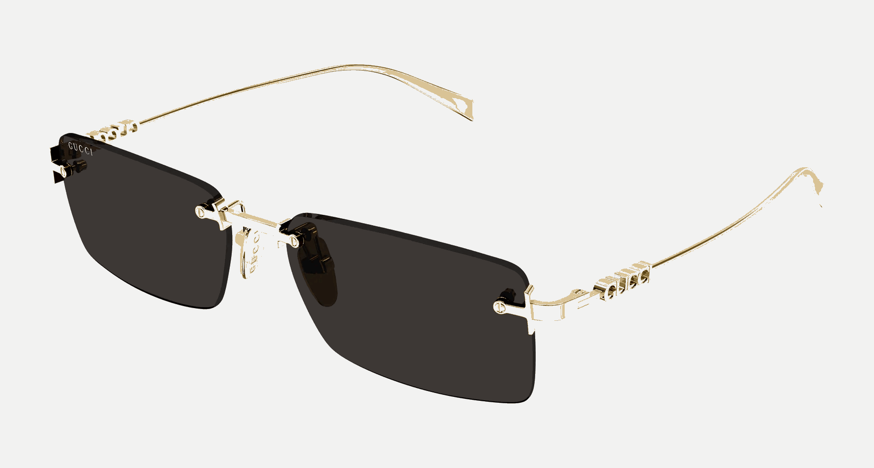 Gucci GG1941S 001 - Gold/Grey Men's Sunglasses, Rectangle