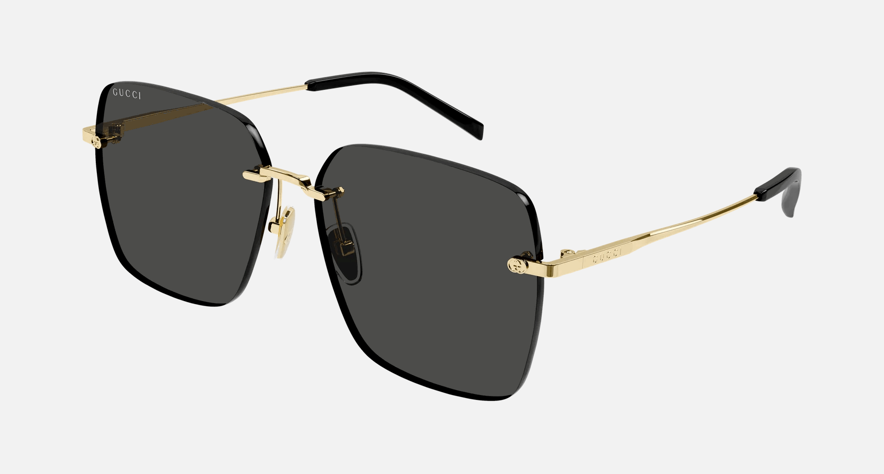 Gucci GG1955SA 001 - Gold/Grey Square, Women's Sunglasses