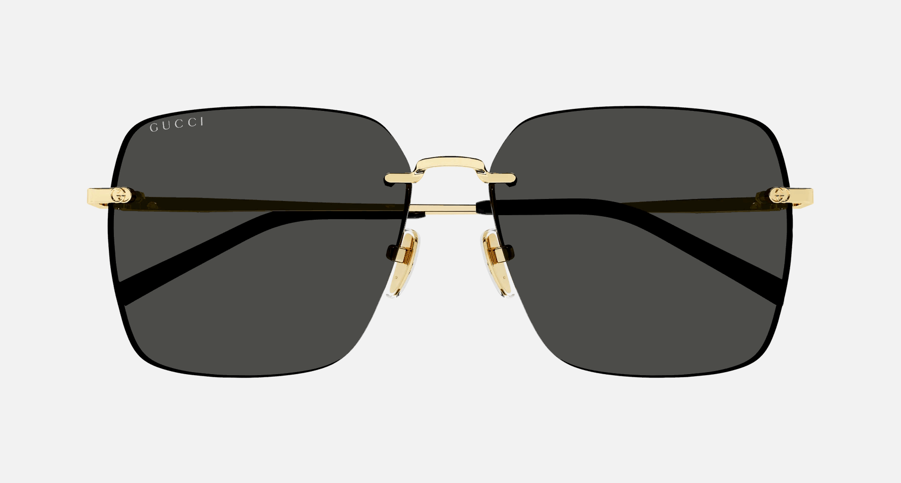 Gucci GG1955SA 001 - Gold/Grey Square, Women's Sunglasses