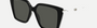 Gucci GG1967S 001 - Black with Gold/Grey Square, Women's Sunglasses