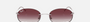 Ray-Ban RB3767 003/8H  unisex's rimless oval sunglasses in polished silver frame and clear gradient dark violet lenses, with 54mm lens size, 18mm bridge size, and 145mm temple size. Available in Dubai, UAE.