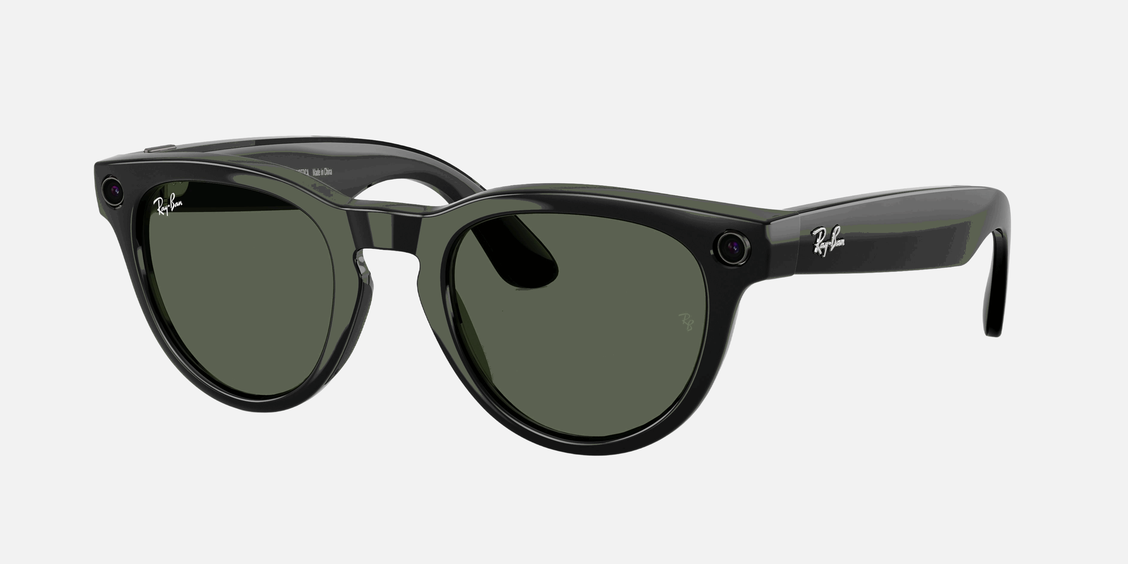 Ray-Ban Meta Headliner Gen 2 RW4013 601/71 - Shiny Black/G-15 Green Men's Sunglasses, Meta, New Arrivals, Phantos, Round, Women's Sunglasses