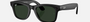 Ray-Ban Meta Wayfarer RW4006 601S1M square sunglasses for unisex in full rim injected, with matte black frame, and clear/graphite green transitions® lenses. 50mm in lens size, 22mm in bridge size, and 150mm in temple length.