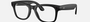 Ray-Ban Meta Wayfarer RW4006 601S1M square sunglasses for unisex in full rim injected, with matte black frame, and clear/graphite green transitions® lenses. 50mm in lens size, 22mm in bridge size, and 150mm in temple length.