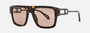 Just Cavalli SJC096 722 square sunglasses for women in full rim plastic, with havana frame, and brown lenses. 53mm in lens size, 20mm in bridge size, and 140mm in temple length.