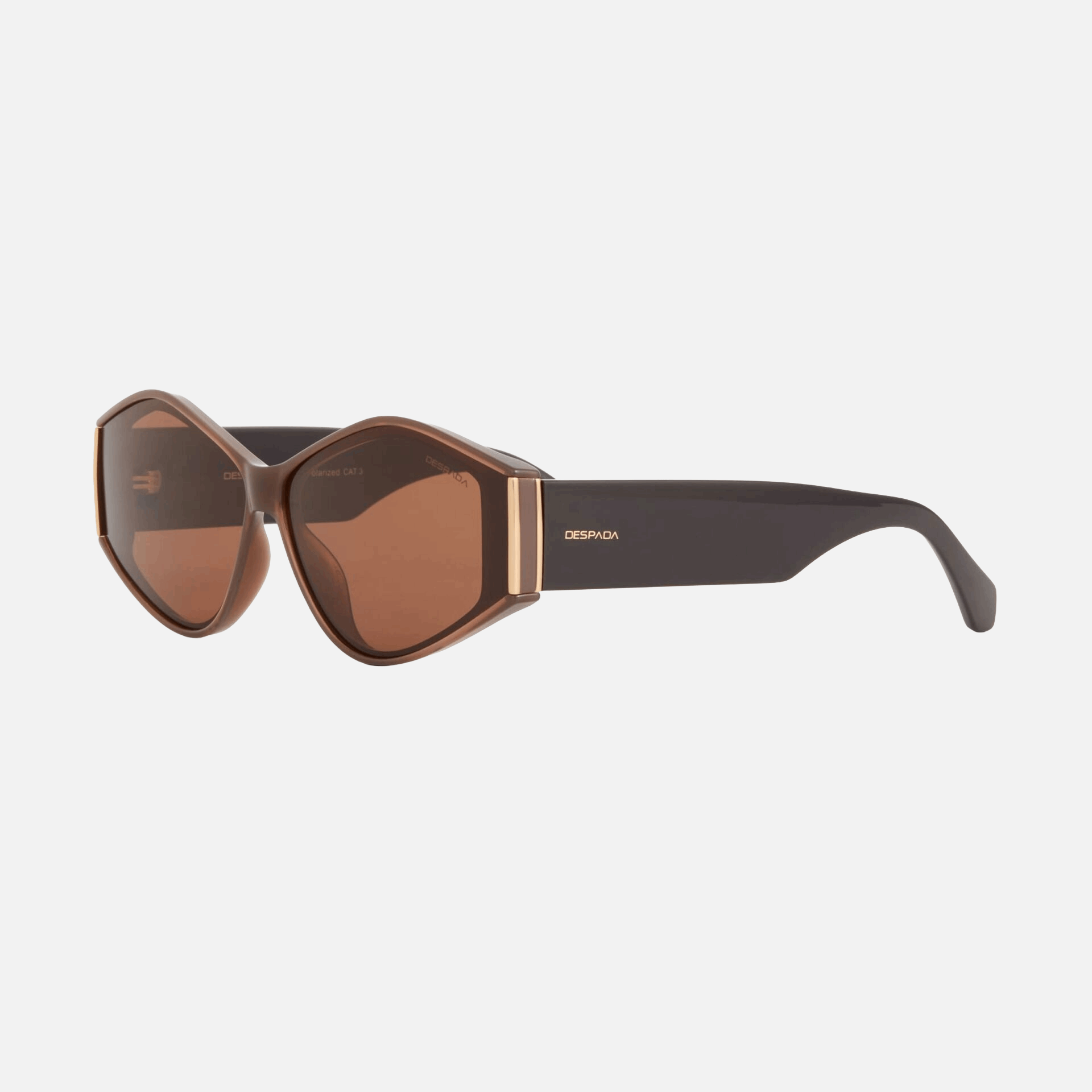 Despada DS 2354 C3 - Brown Gold/Brown Polarized Irregular, Women's Sunglasses