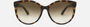 Gucci GG0636SK 002 square sunglasses for women in full rim plastic, with havana frame, and brown gradient lenses. 56mm in lens size, 17mm in bridge size, and 150mm in temple length.