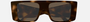 Gucci GG1888S 002 rectangular sunglasses for men in full rim acetate, with havana frame, and brown lenses. 50mm in lens size, 18mm in bridge size, and 140mm in temple length.