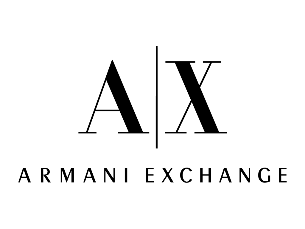 Armani Exchange logo in a transparent background