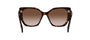 Prada PR 19ZS 2AU6S1 cat eye sunglasses for women in full rim acetate, with havana frame, and brown gradient lenses. 55mm in lens size, 17mm in bridge size, and 145mm in temple length.