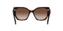 Prada PR 19ZS 2AU6S1 cat eye sunglasses for women in full rim acetate, with havana frame, and brown gradient lenses. 55mm in lens size, 17mm in bridge size, and 145mm in temple length.