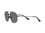 Prada PR 51YS 1AB5Z1 pilot sunglasses for men in full rim steel, with black frame, and dark grey lenses. 58mm in lens size, 14mm in bridge size, and 145mm in temple length.