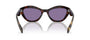 Prada PR A02S 17N50B cat eye sunglasses for women in full rim acetate, with havana frame, and violet lenses. 52mm in lens size, 19mm in bridge size, and 140mm in temple length.