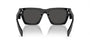 Prada PR A06S 16K08Z square sunglasses for women in full rim acetate, with black frame, and dark grey lenses. 50mm in lens size, 21mm in bridge size, and 145mm in temple length.