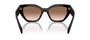 Prada PR A09S 1AB0A6 cat eye sunglasses for women in full rim acetate, with black frame, and brown gradient lenses. 53mm in lens size, 18mm in bridge size, and 145mm in temple length.