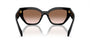 Prada PR A09S 1AB0A6 cat eye sunglasses for women in full rim acetate, with black frame, and brown gradient lenses. 53mm in lens size, 18mm in bridge size, and 145mm in temple length.