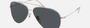 Ray-Ban Aviator Reverse RBR0101S 003/GA pilot sunglasses for unisex in full rim metal, with polished silver frame, and light blue lenses. 62mm in lens size, 11mm in bridge size, and 145mm in temple length.