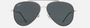 Ray-Ban Aviator Reverse RBR0101S 003/GA pilot sunglasses for unisex in full rim metal, with polished silver frame, and light blue lenses. 62mm in lens size, 11mm in bridge size, and 145mm in temple length.