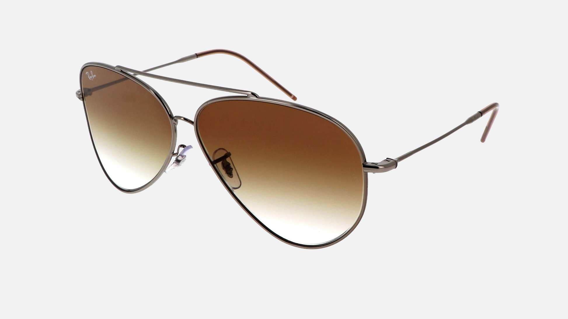 Ray-Ban Aviator Reverse RBR0101S 003/GA pilot sunglasses for unisex in full rim metal, with polished silver frame, and light blue lenses. 62mm in lens size, 11mm in bridge size, and 145mm in temple length.