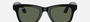 Ray-Ban Meta Wayfarer RW4006 601/71 square sunglasses for unisex in full rim injected, with shiny black
  frame, and g-15 green lenses. 50mm in lens size, 22mm in bridge size, and 150mm in temple length.