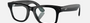 Ray-Ban Meta Wayfarer RW4006 601/SB square sunglasses for unisex in full rim injected, with shiny black
  frame, and clear lenses. 50mm in lens size, 22mm in bridge size, and 150mm in temple length.