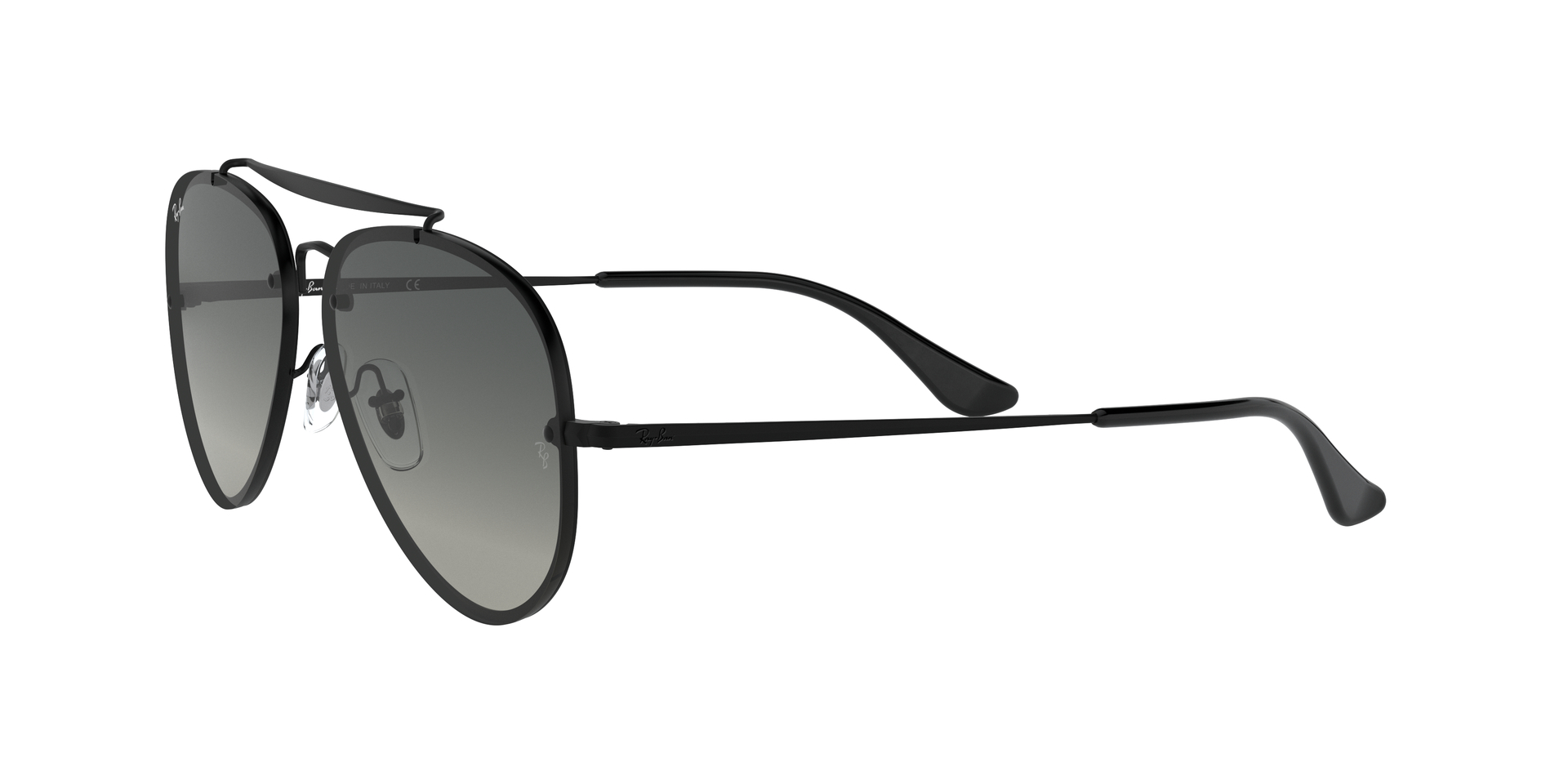 RB3584N Full Rim Aviator Matte Black Grey Gradient Trivision Optical